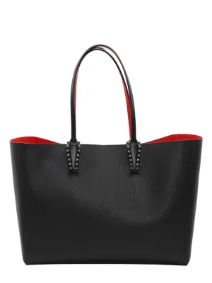 Christian Louboutin Cabata Soft Large Calf Empire Tote Bag in Black/Gun Metal | In-Store Only