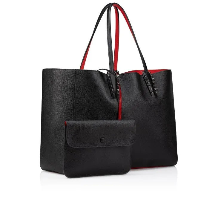 Christian Louboutin Cabata Soft Large Calf Empire Tote Bag in Black/Gun Metal | In-Store Only