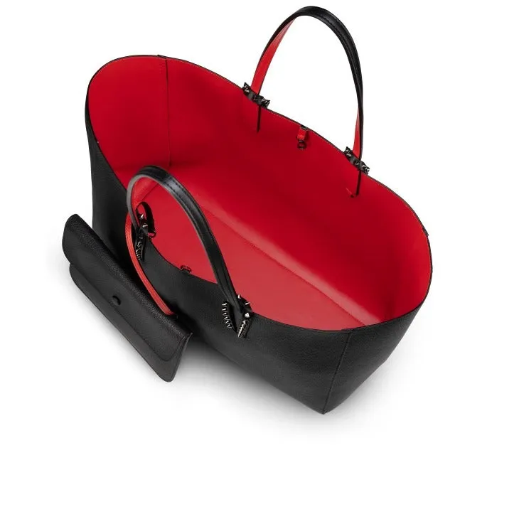 Christian Louboutin Cabata Soft Large Calf Empire Tote Bag in Black/Gun Metal | In-Store Only
