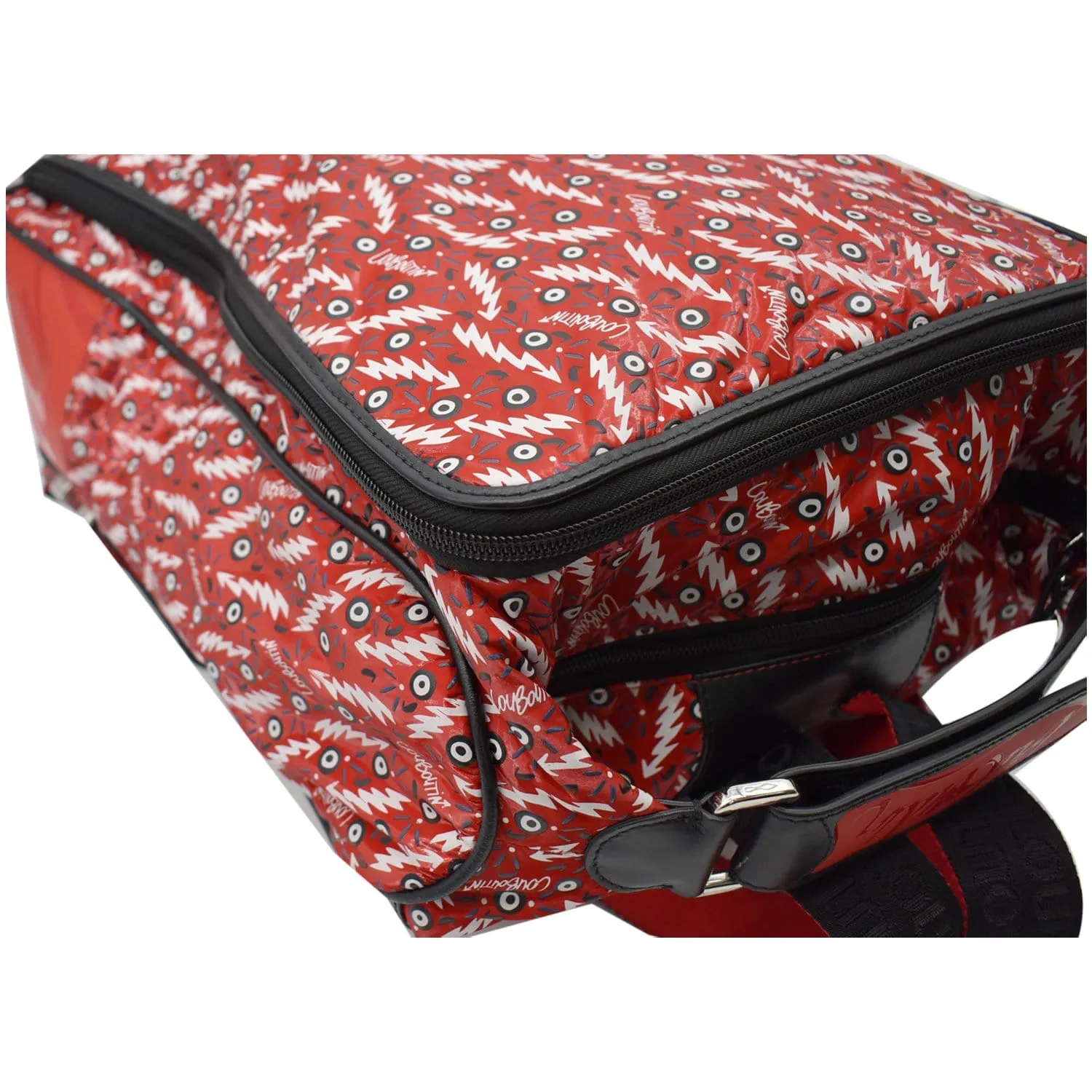 CHRISTIAN LOUBOUTIN Graphic-Print Woven Backpack Red