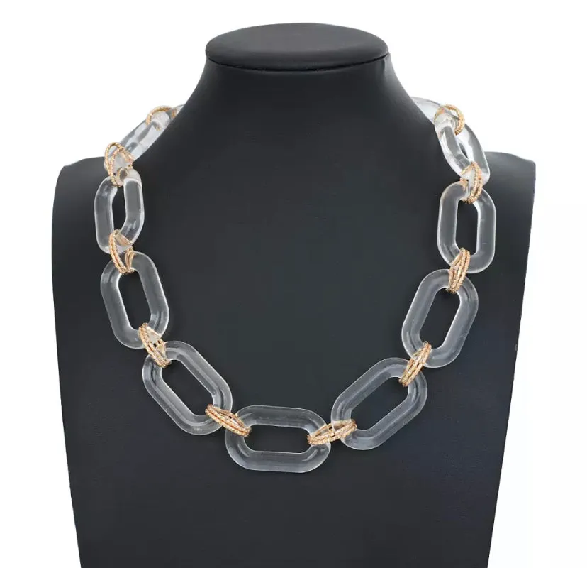 CLEAR LINK NECKLACE
