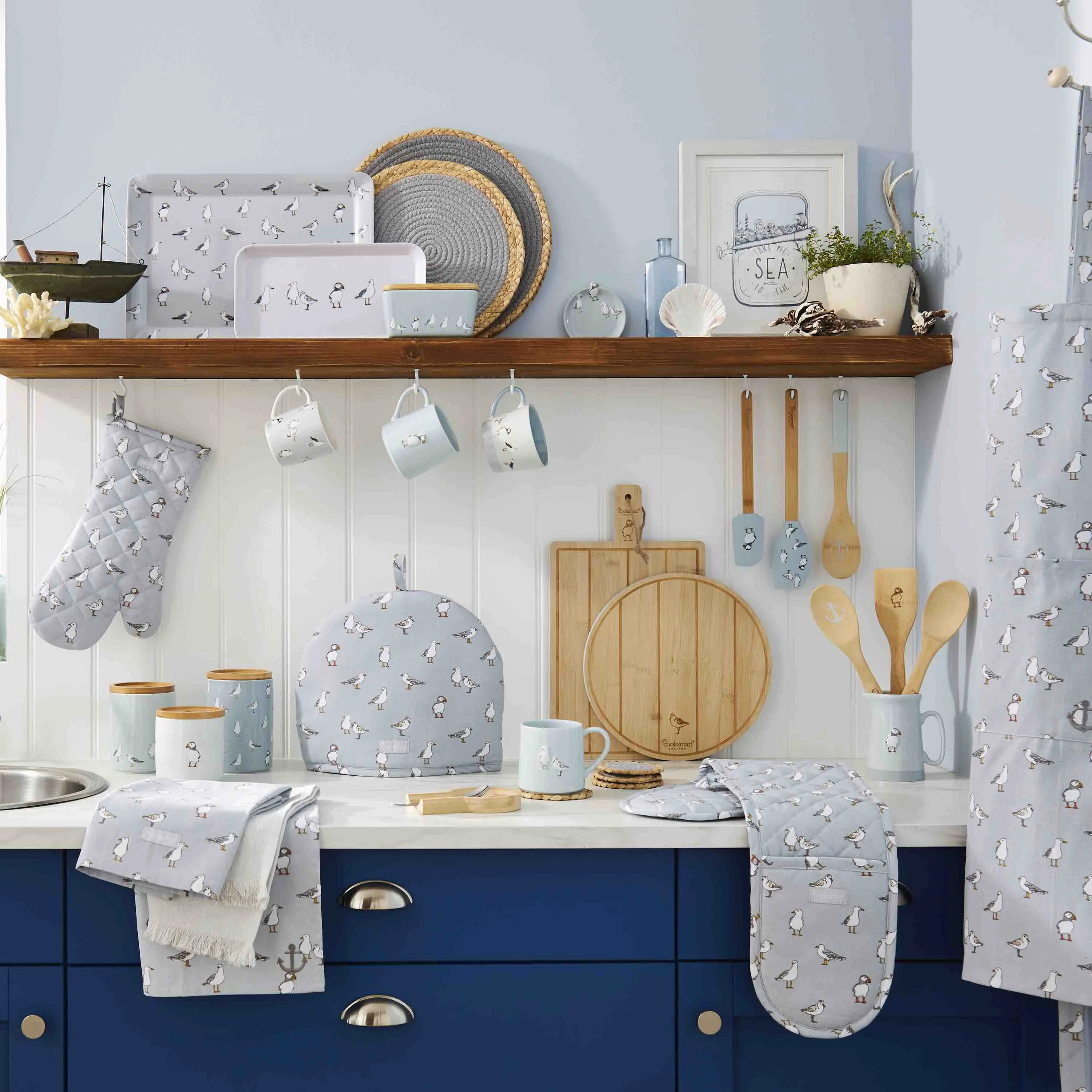 Coastal Birds Ceramic Tea Bag Tidy