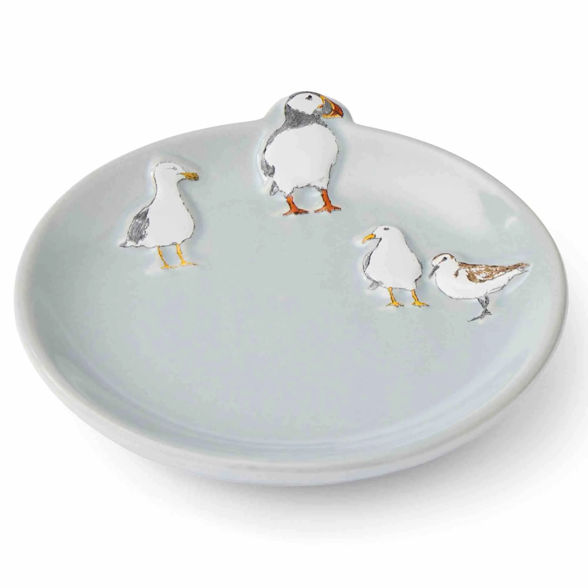 Coastal Birds Ceramic Tea Bag Tidy