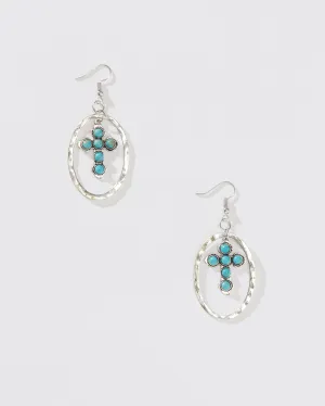 COASTAL CROSS EARRING
