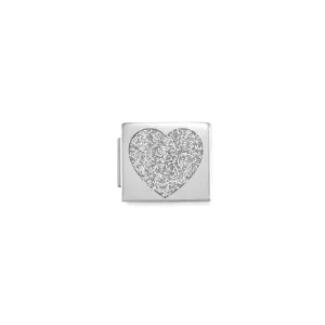 Composable Glam Link Heart Glitter