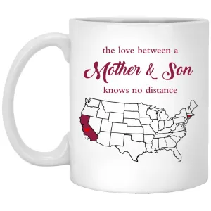 Connecticut California The Love Between Mother And Son Mug