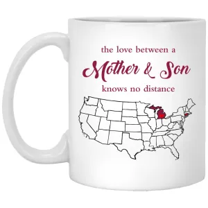 Connecticut Michigan The Love Between Mother And Son Mug