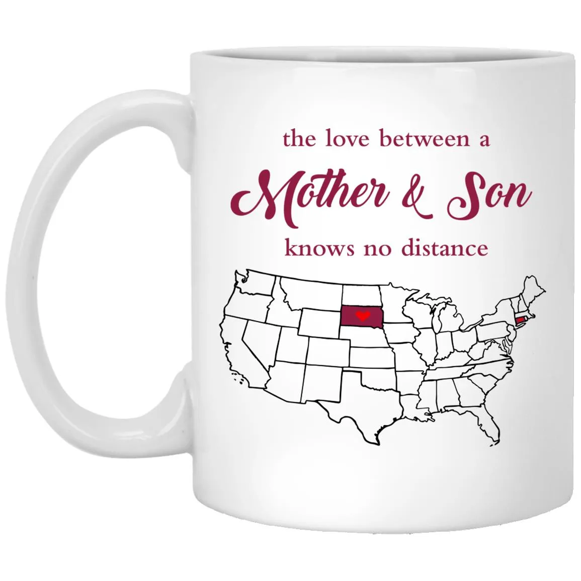 Connecticut South Dakota The Love Between Mother And Son Mug