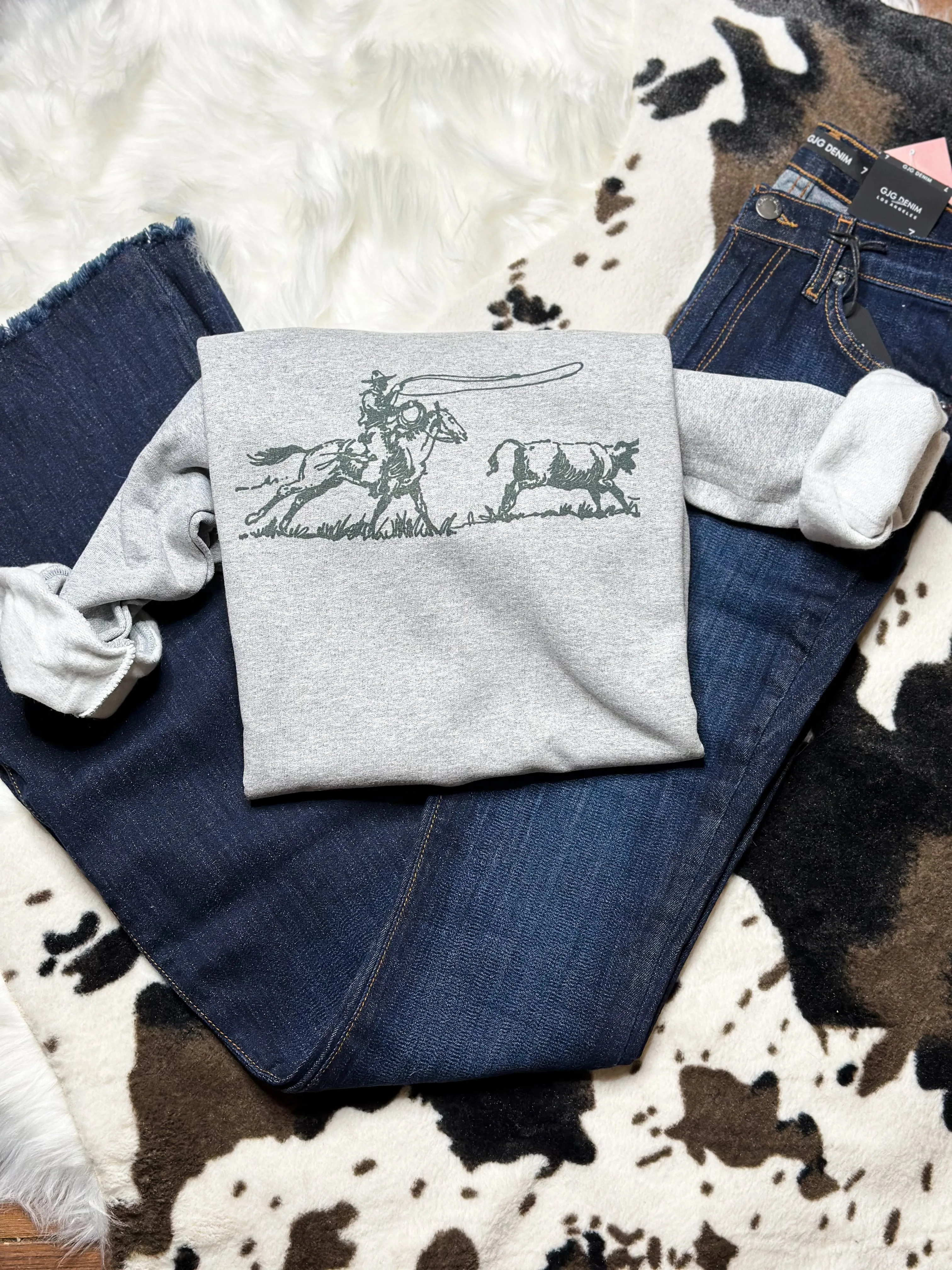 Cowboy Ropin Crewneck