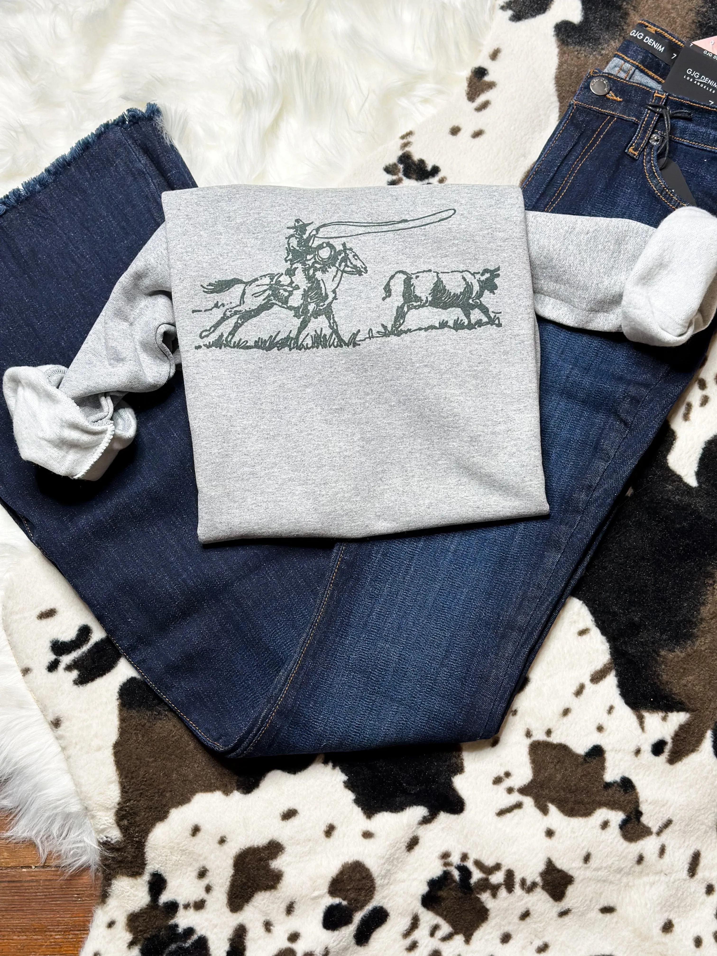 Cowboy Ropin Crewneck