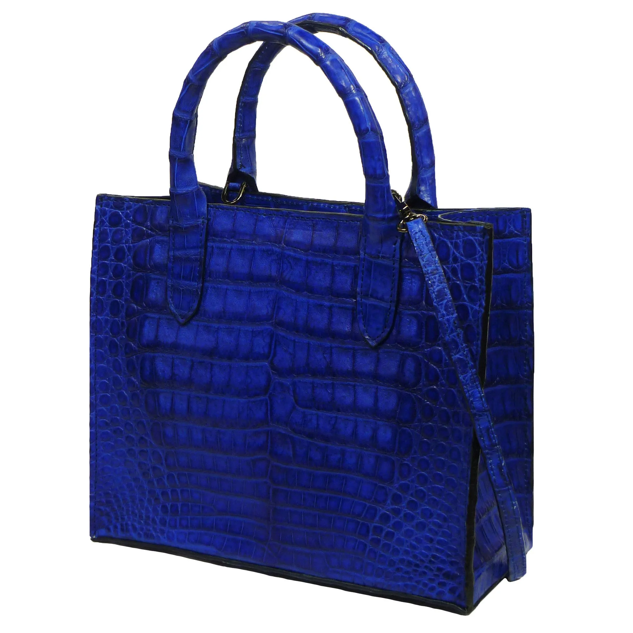 Cross Body Tote in Crocodile