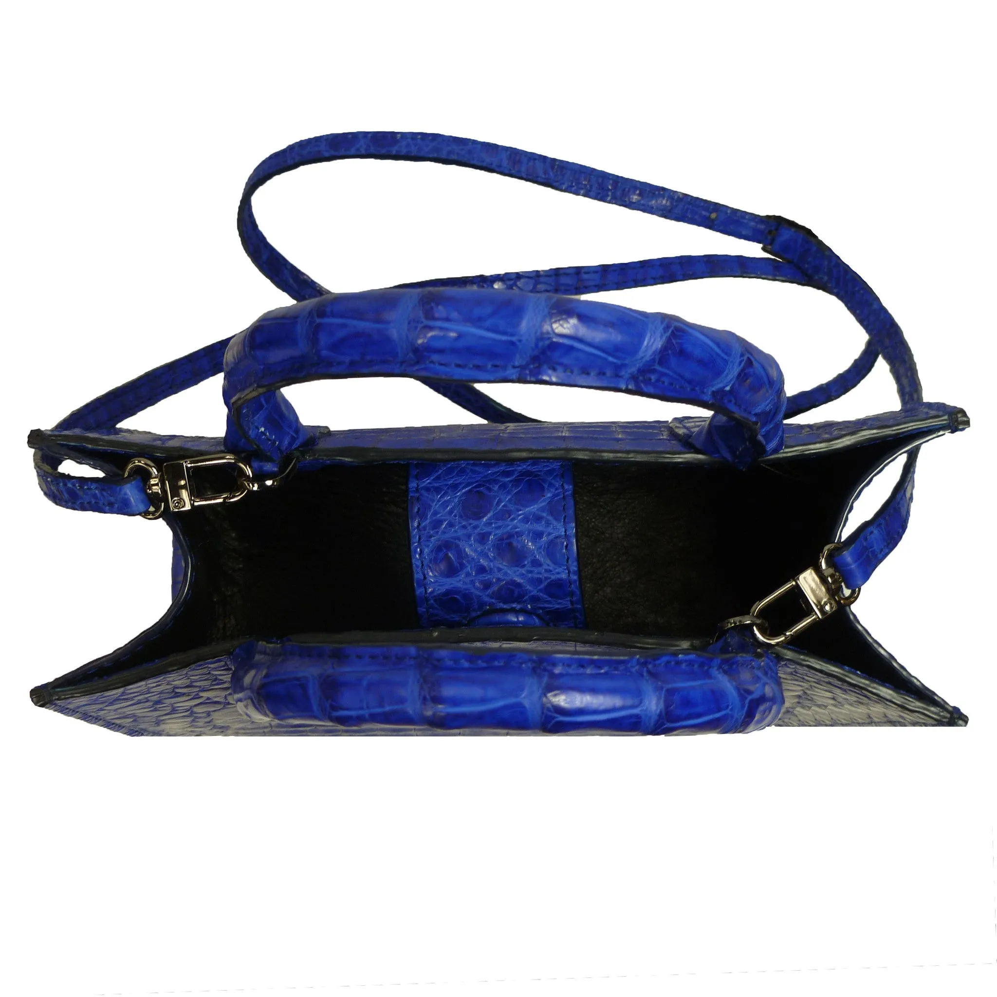 Cross Body Tote in Crocodile