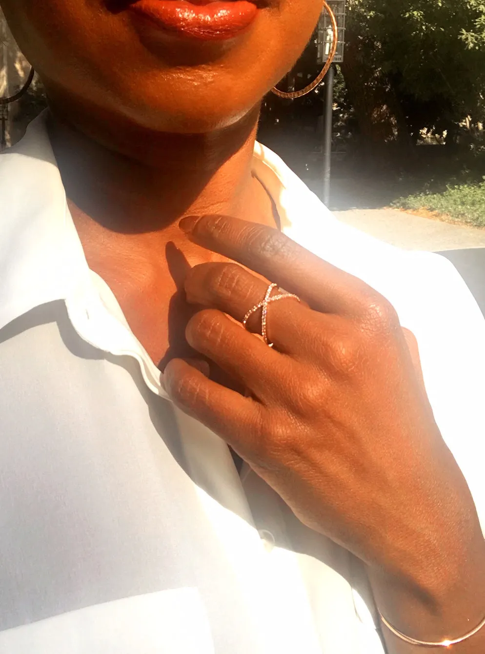 Cross Me Statement Ring