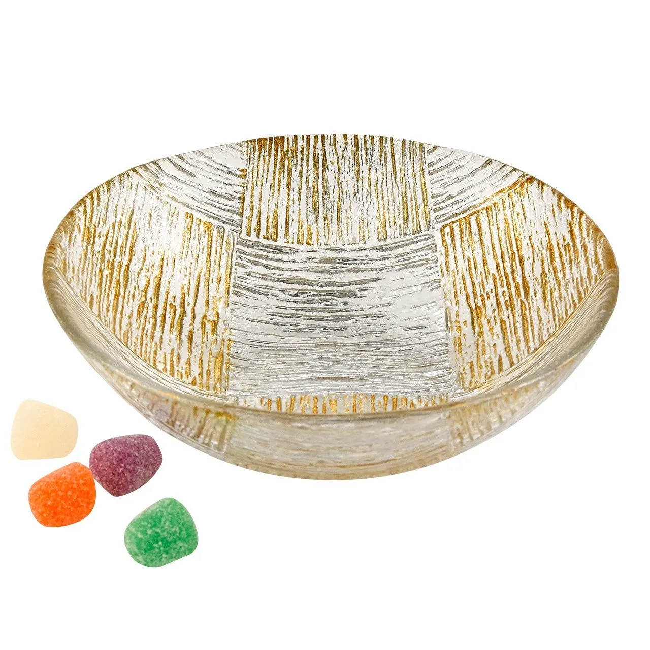 Cubes Handcrafted and Decorated Glass Bowl