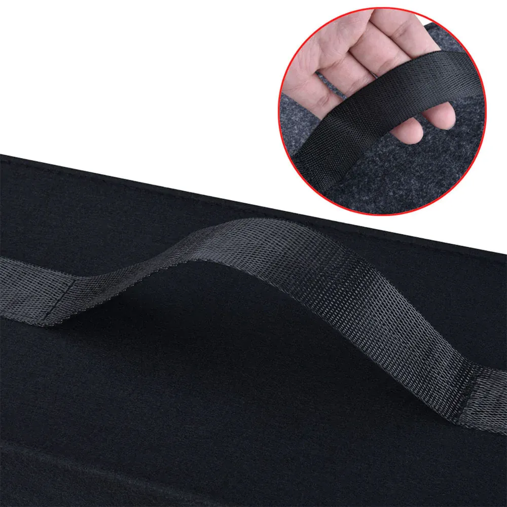 Custom Text For Soft Felt Car Bag Organizer, Compatible with All Cars, Folding Car Storage Box Non Slip Fireproof Car Trunk Organizer NS12990