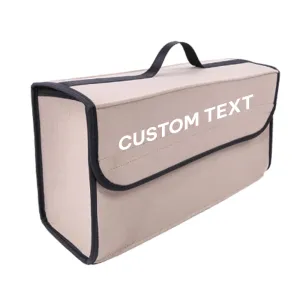 Custom Text For Soft Felt Car Bag Organizer, Compatible with All Cars, Folding Car Storage Box Non Slip Fireproof Car Trunk Organizer NS12990
