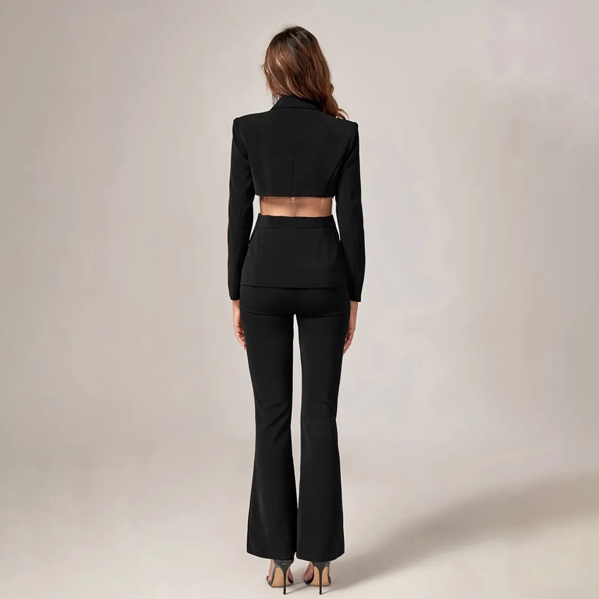 Cut-out Diamonds Decorated Suit