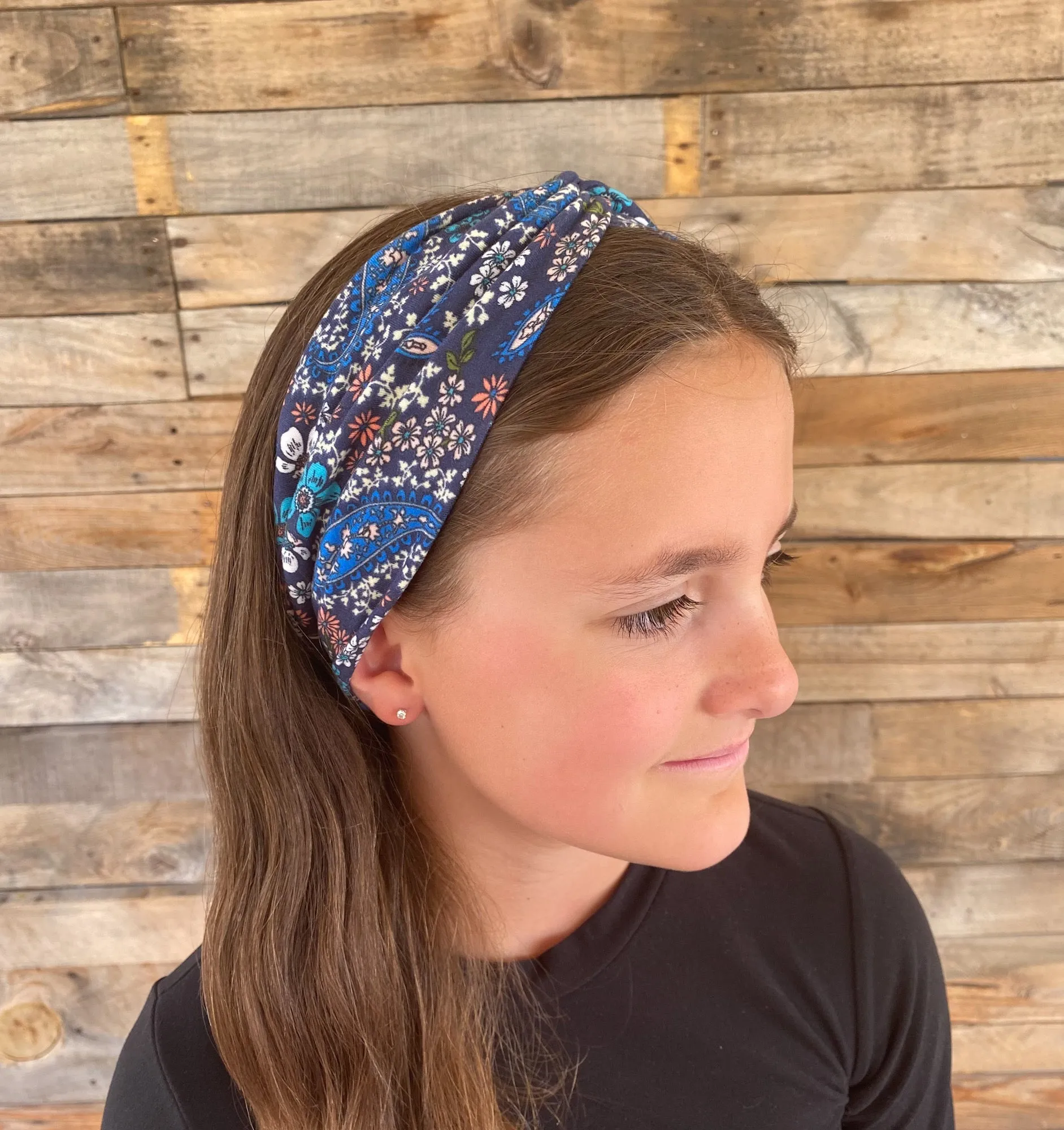 Daisy Paisley Faux Knot Headband
