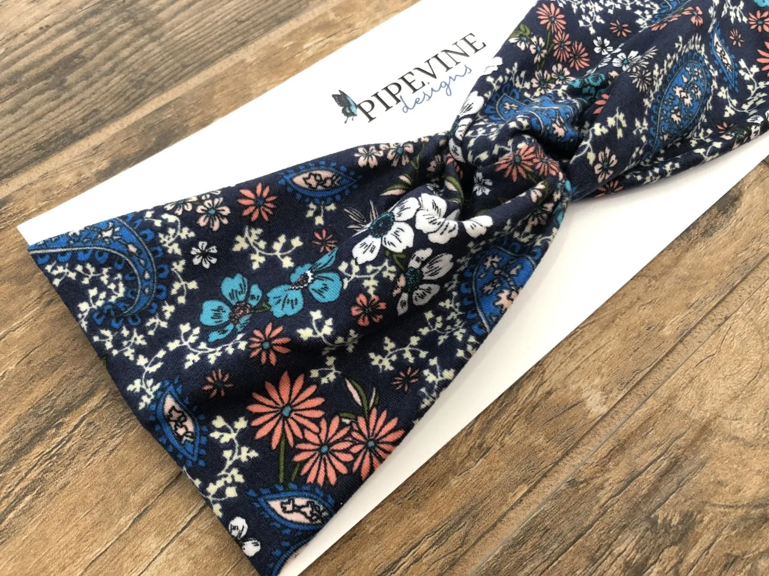 Daisy Paisley Faux Knot Headband