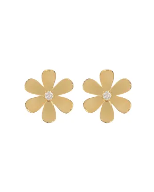 Daisy Statement Studs- Gold