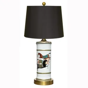 Dancing Horses Porcelain Table Lamp