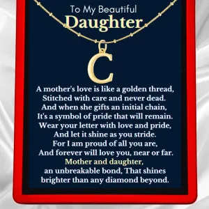 Daughter's Delicate Vermeil Initial & Birthstone Necklace