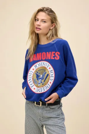 DAYDREAMER - RAMONES GOLD SEAL REVERSE RAGLAN SWEATSHIRT