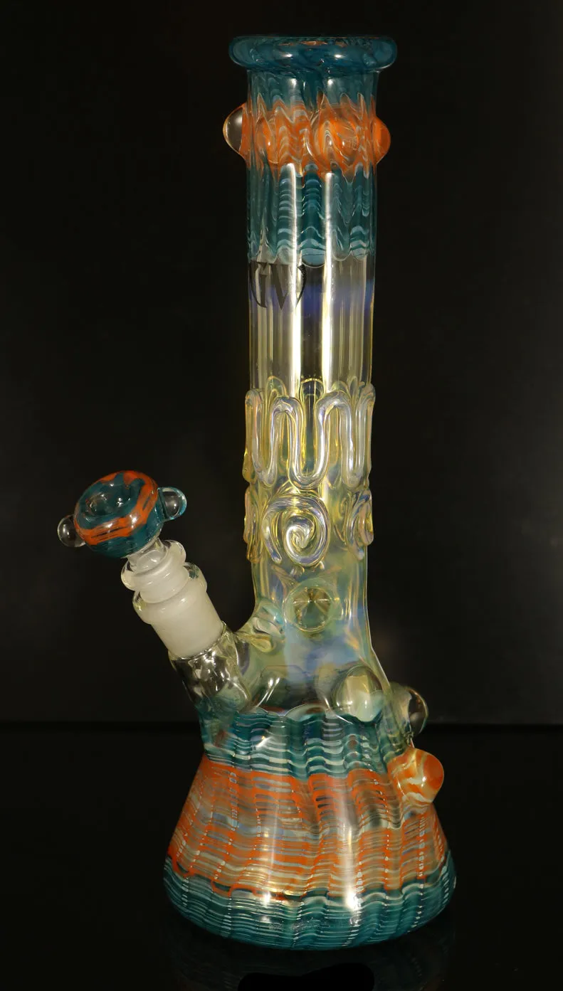 Decorated 13" Flask Bong