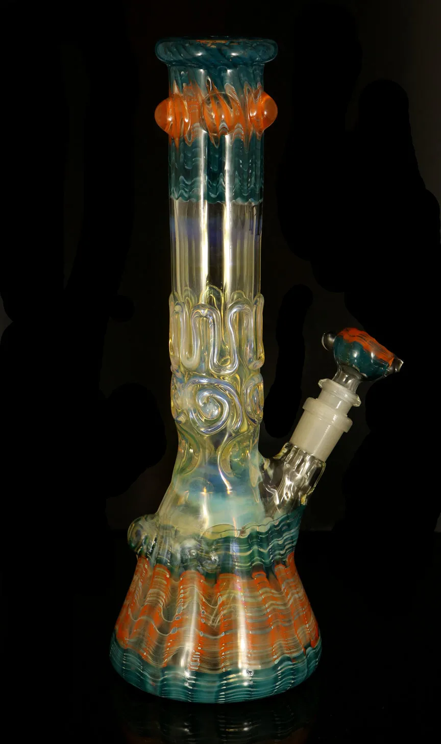 Decorated 13" Flask Bong