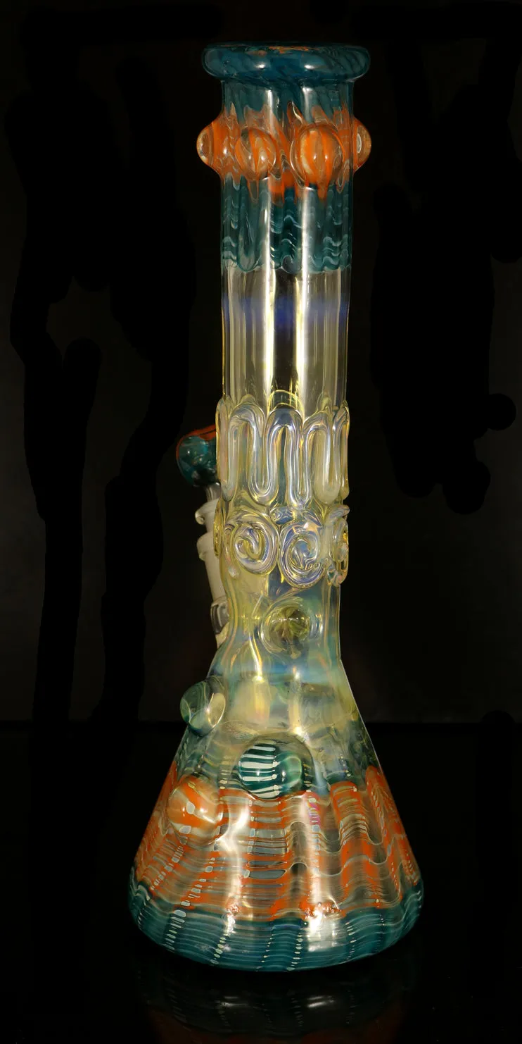 Decorated 13" Flask Bong