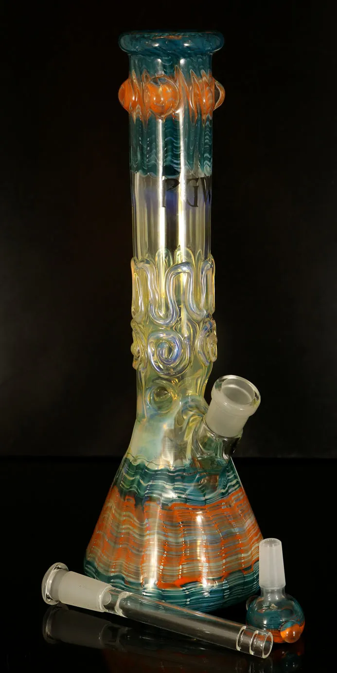 Decorated 13" Flask Bong