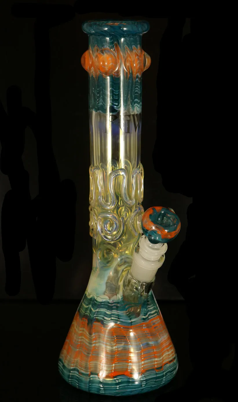 Decorated 13" Flask Bong