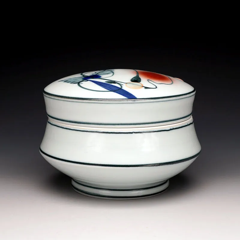 Decorated Capped Jar