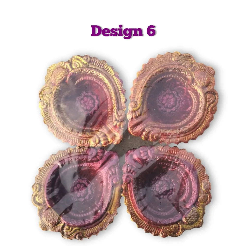 Decorated Clay Lamp (Diya)