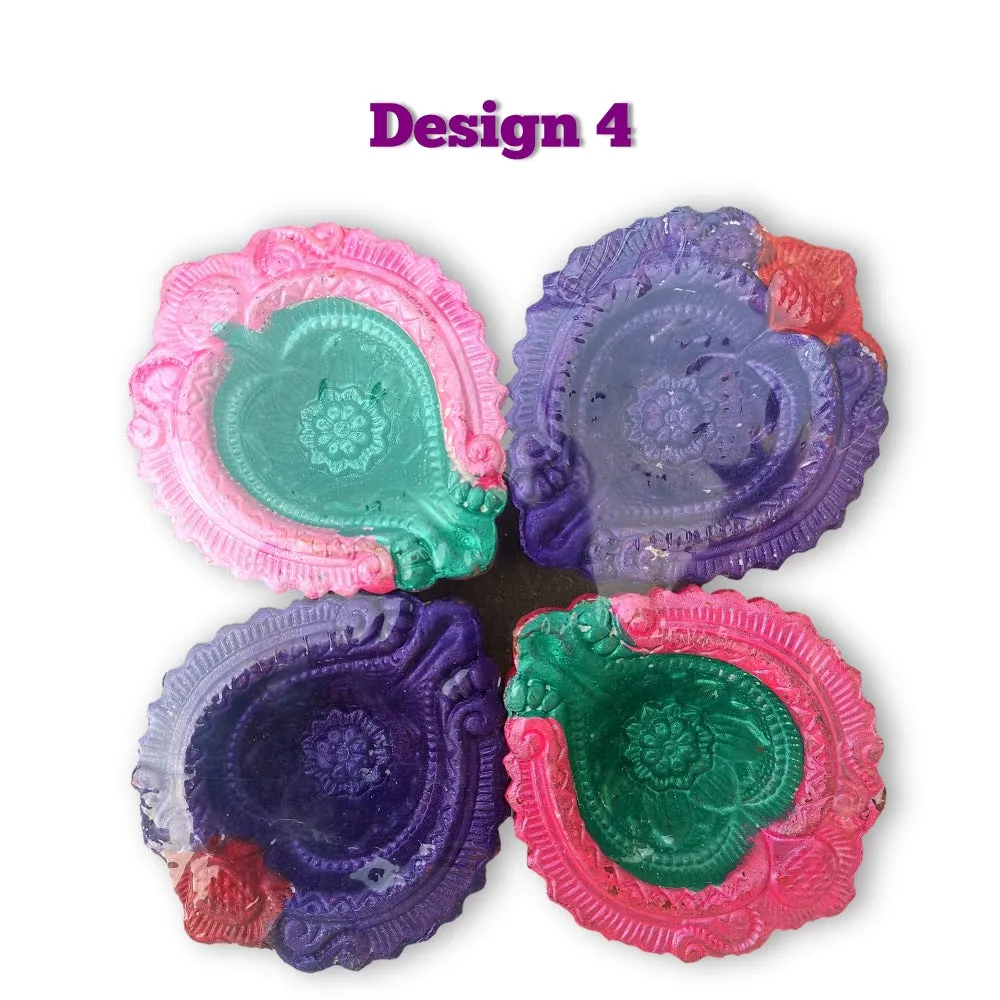 Decorated Clay Lamp (Diya)