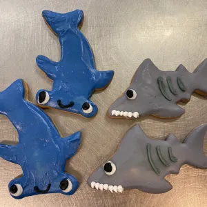Decorated Cookie Shark & Hammerhead