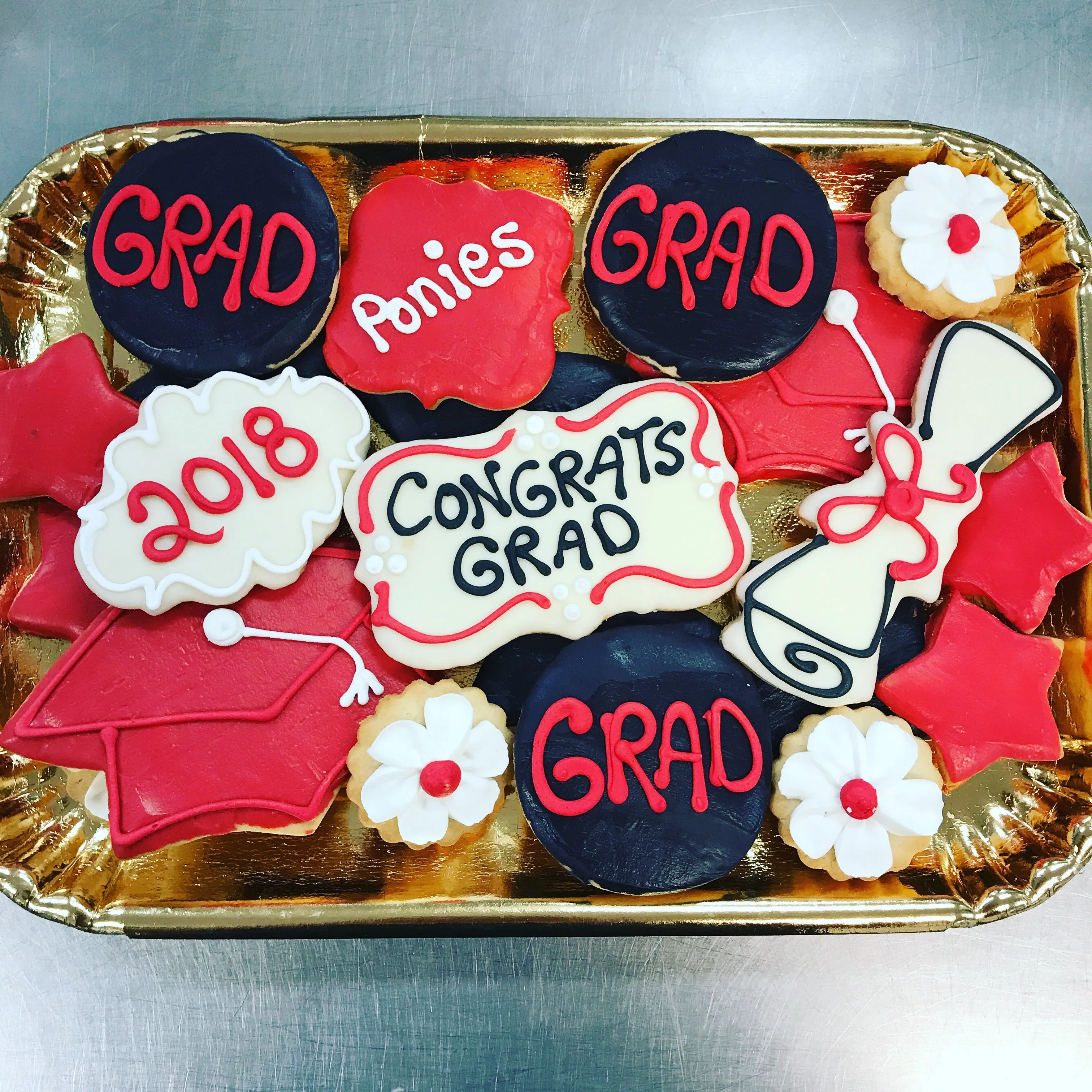 Decorated Graduation Cookie Tray