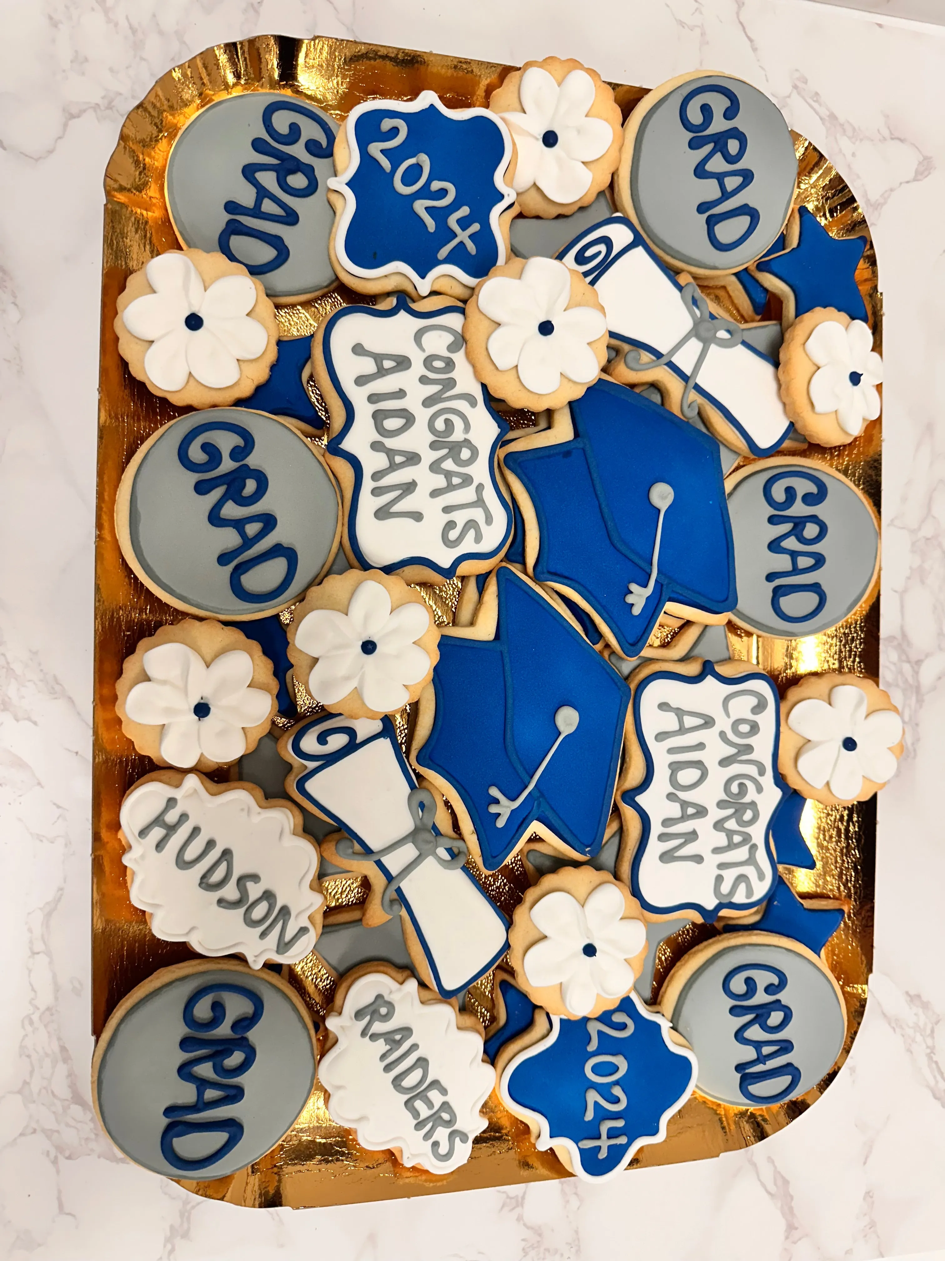Decorated Graduation Cookie Tray