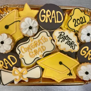 Decorated Graduation Cookie Tray