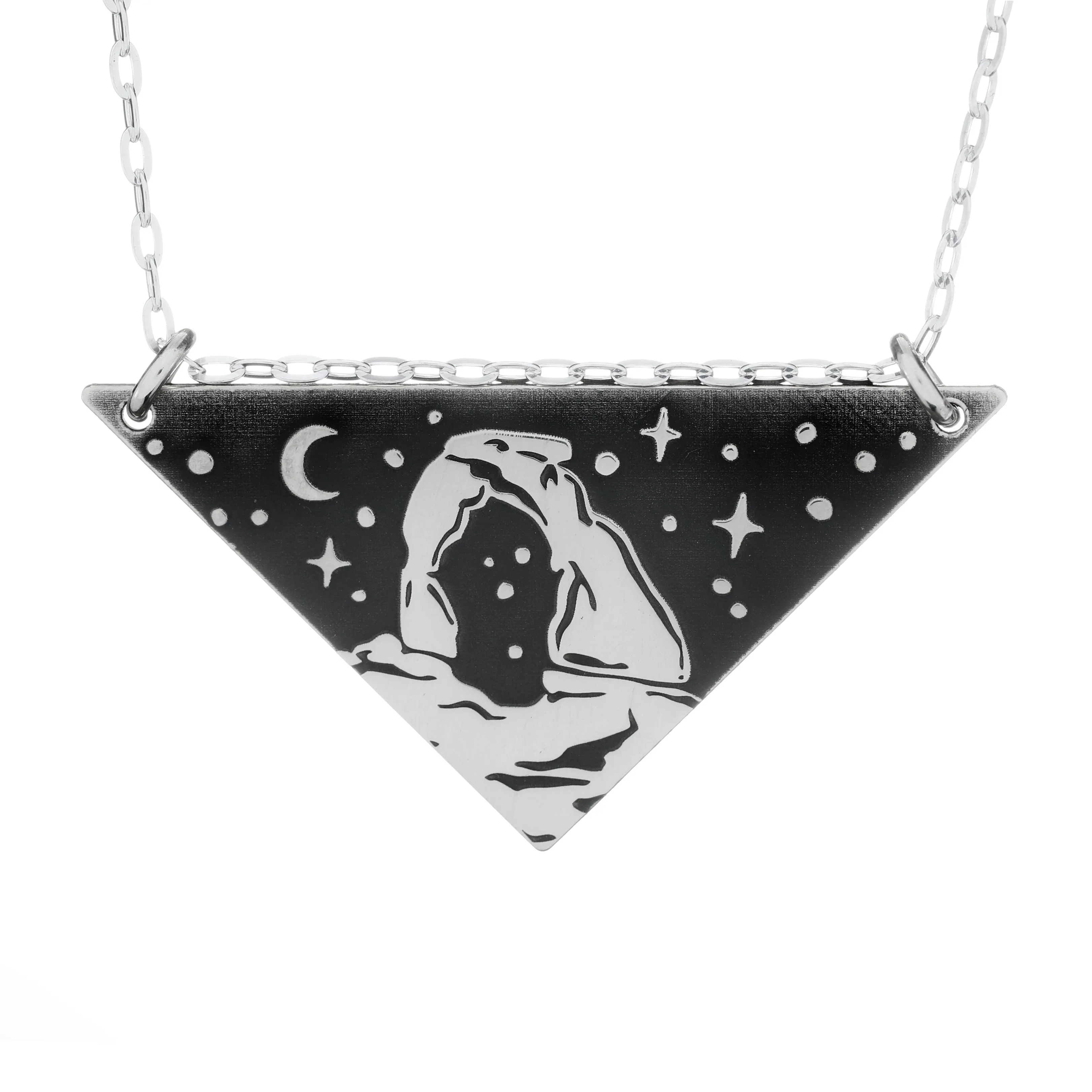Delicate Arch Triangle Necklace