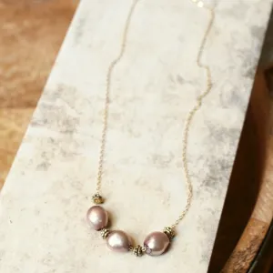 Delicate Baroque Pearl & Gold Necklace