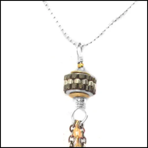 Delicate Beaded Tassel Pendant