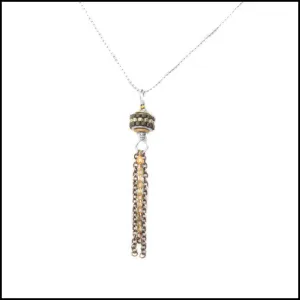Delicate Beaded Tassel Pendant