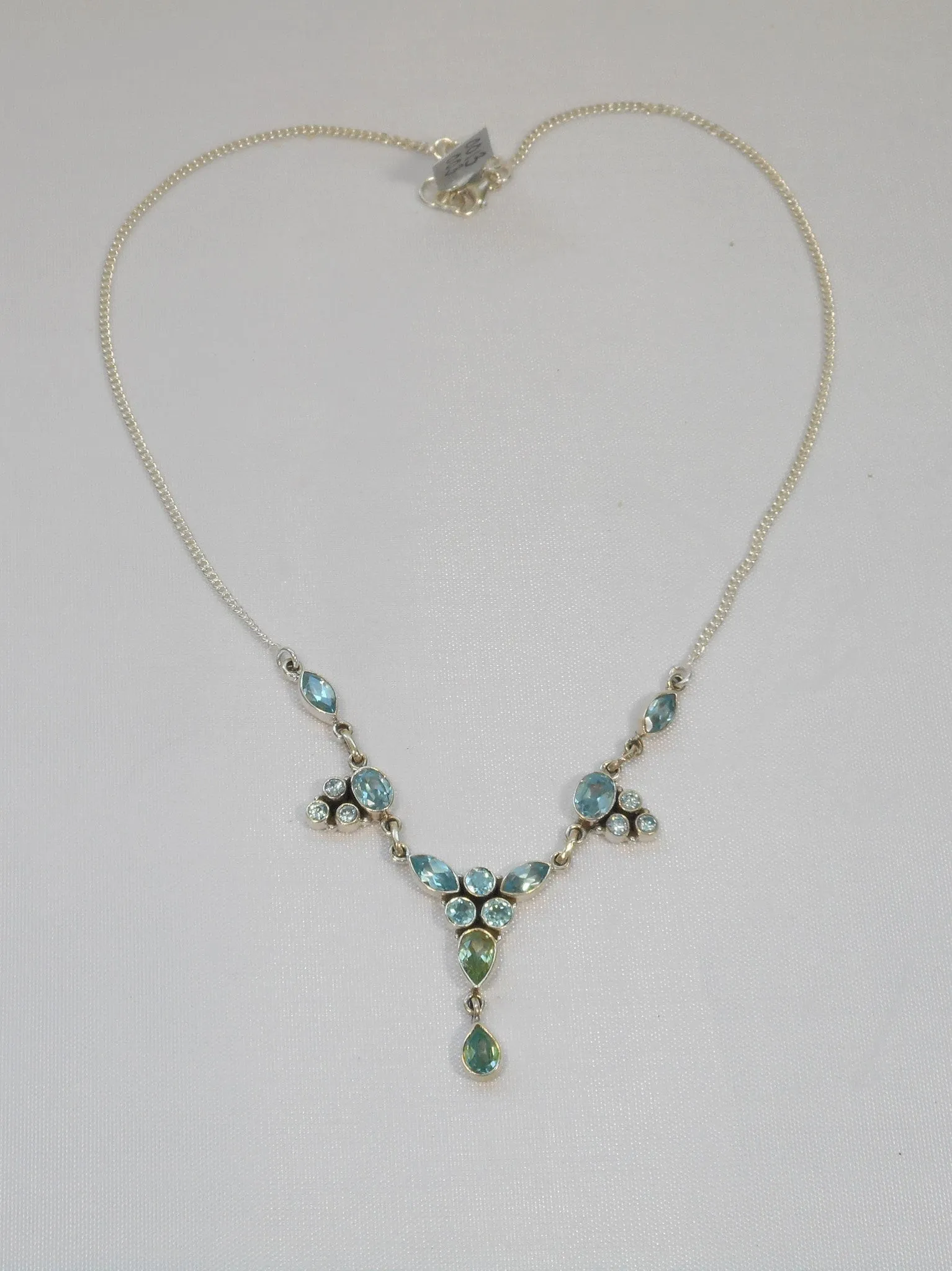 Delicate Blue Topaz Necklace 5