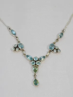 Delicate Blue Topaz Necklace 5