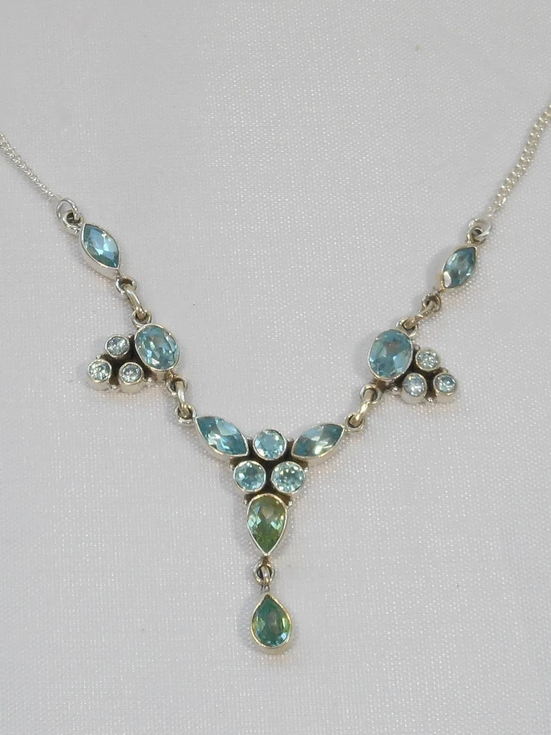 Delicate Blue Topaz Necklace 5