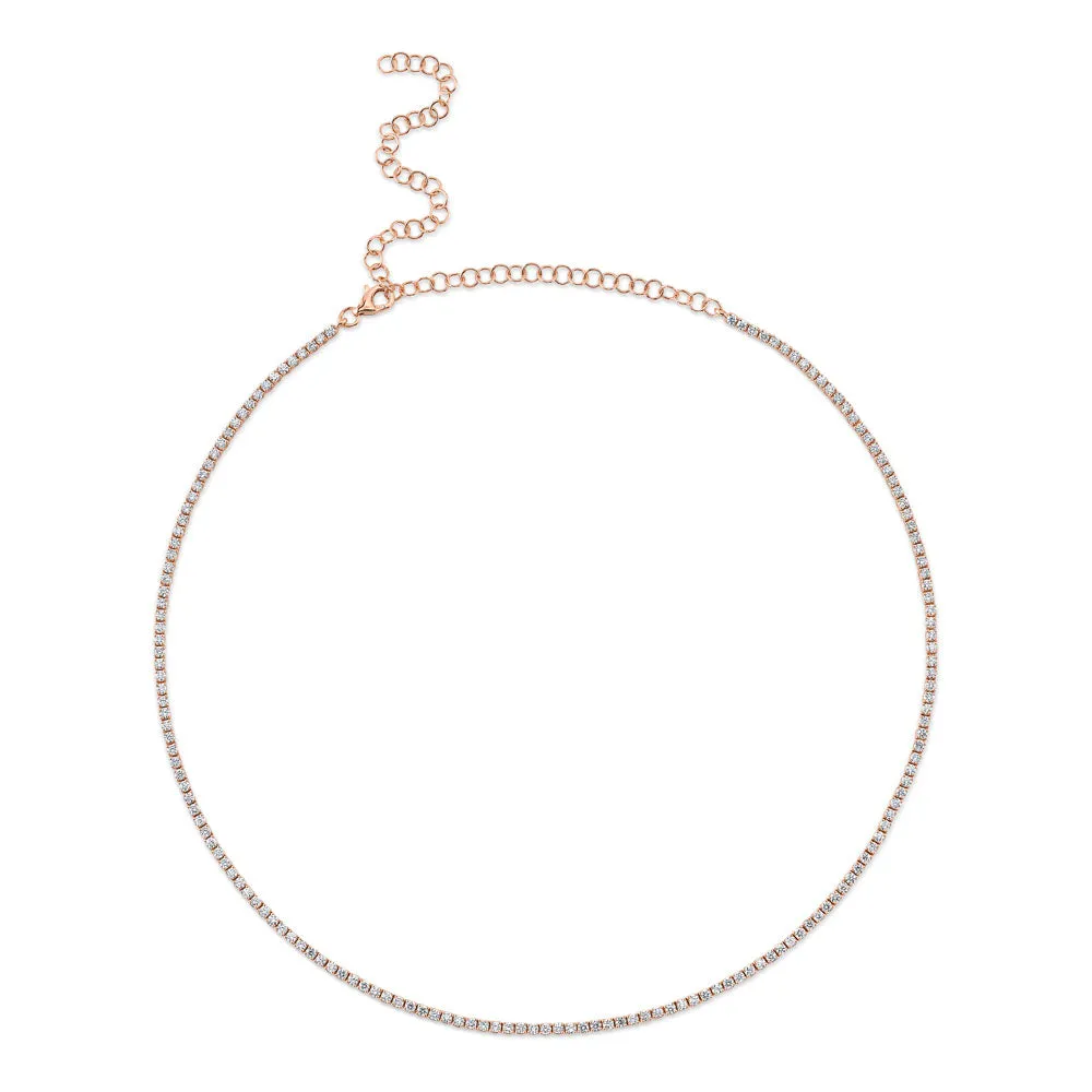 Delicate Classic Set Tennis Necklace