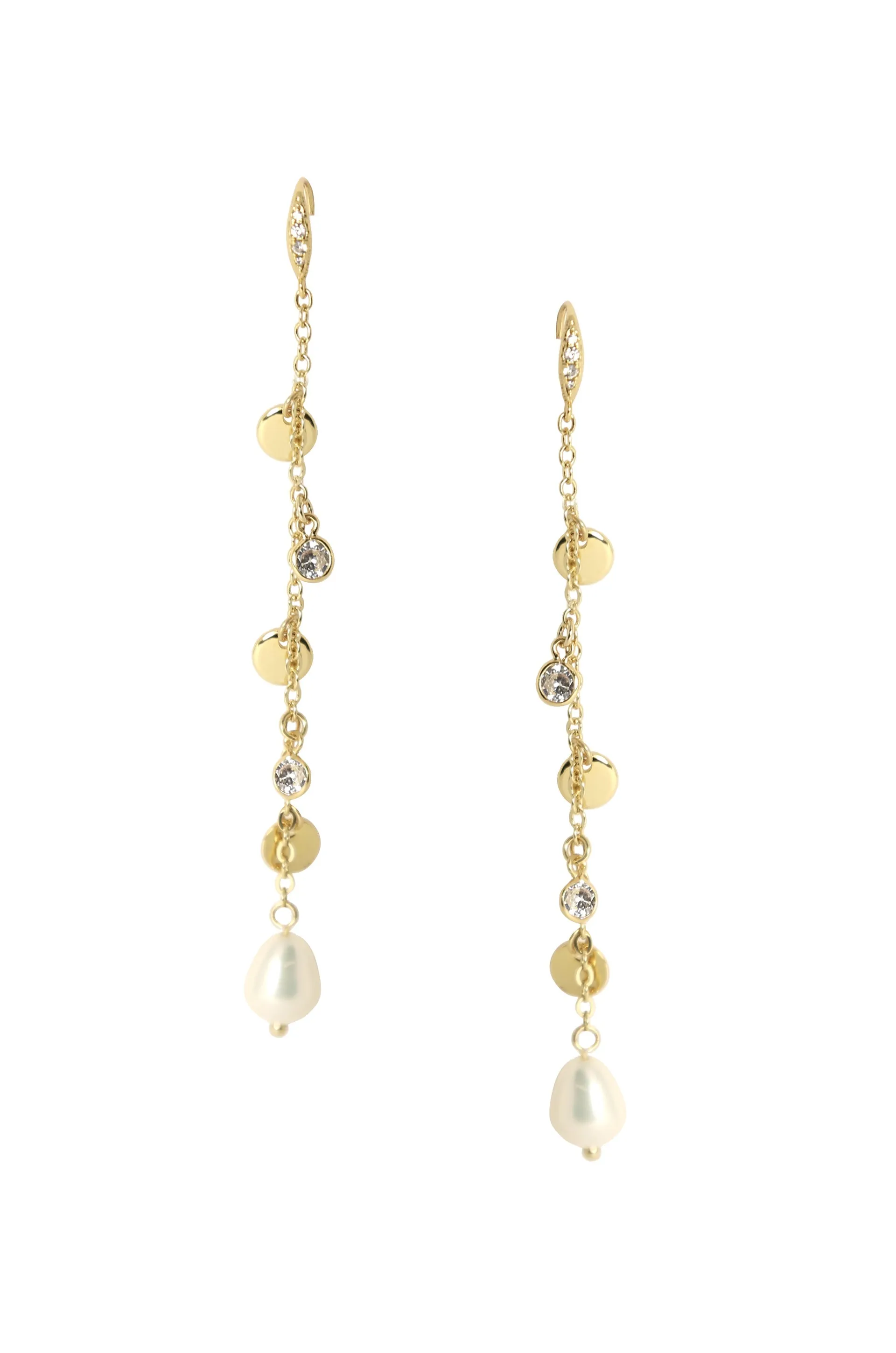 Delicate Dangle Freshwater Pearl Earrings
