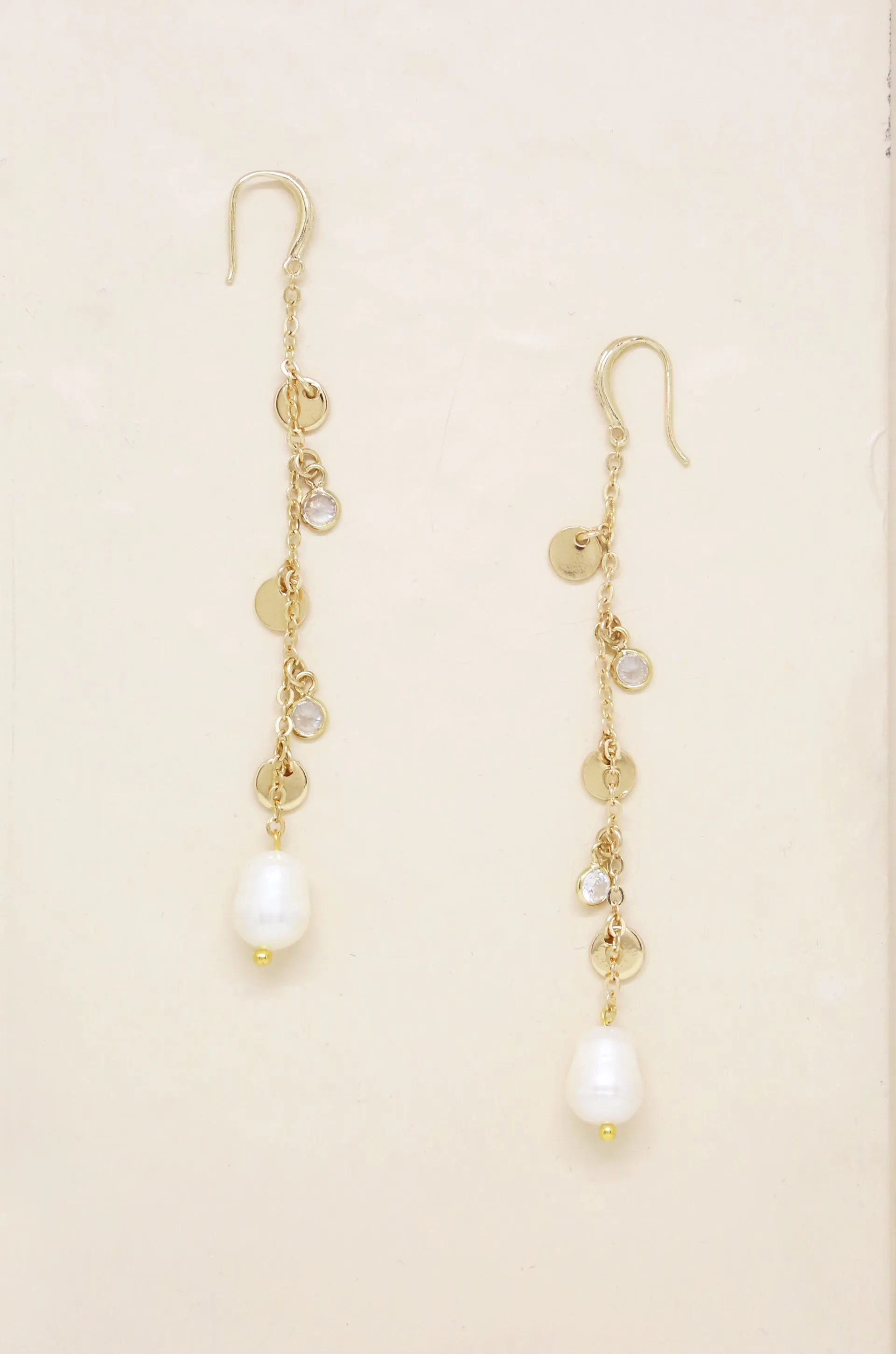 Delicate Dangle Freshwater Pearl Earrings