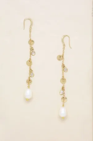 Delicate Dangle Freshwater Pearl Earrings
